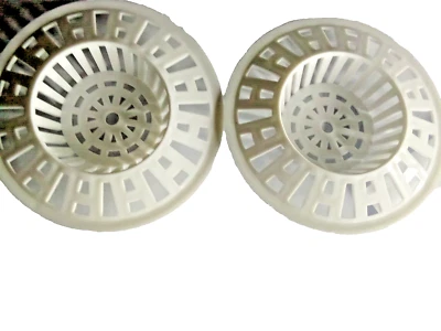 2 Stück Abflusssieb Haarsieb Weiß Kunststoff Spüle Waschbecken Dusche Ø 60 mm - Bild 1 von 3