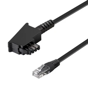 2m Telefon Kabel DSL Kabel TAE F Stecker auf RJ45 Stecker DSL VDSL Router Kabel - Bild 1 von 2