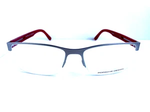 Nuevo marco de gafas para hombre PORSCHE DESIGN P 8230 P8230 B 57 mm plateado/rojo Italia - Imagen 1 de 6