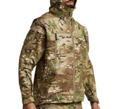 Sitka Arrowhead Wet Weather Multicam Hunting Jacket And Bibs Set- (J) M (B) LT - Image 1 of 4