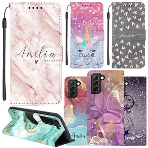 Personalisierte Hülle für Samsung Galaxy A54 A14 S24 S23 FE Book Leder Handyhülle - Bild 1 von 44