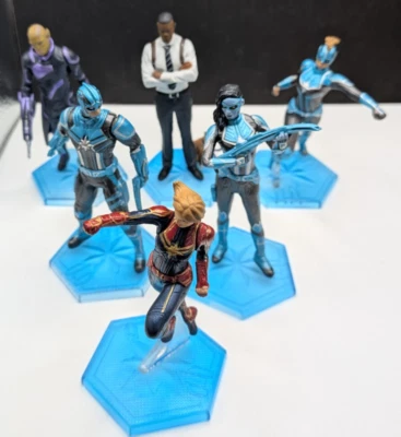 (6) Figura PVC Disney Marvel Starforce Commander Capitán Marvel adorno de pastel Foto 1 de 4