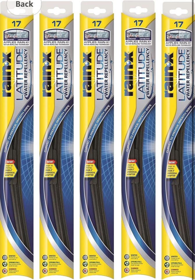 Rain X Latitude(持久)防水擦拭刀片(5 件)[全新] — 第 1/1 张图片