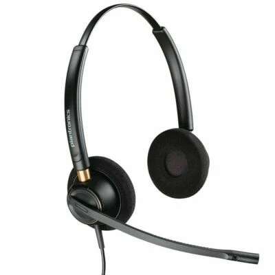 New Plantronics EncorePro HW520 Noise-Cancelling  Headset - Black P/N: 89434-02 - Image 1 of 2