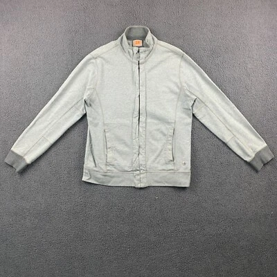 HUGO BOSS Orange Jacket Mens L Grey Jumper Full Zip Long Sleeve Cotton Jersey - Image 1 of 4