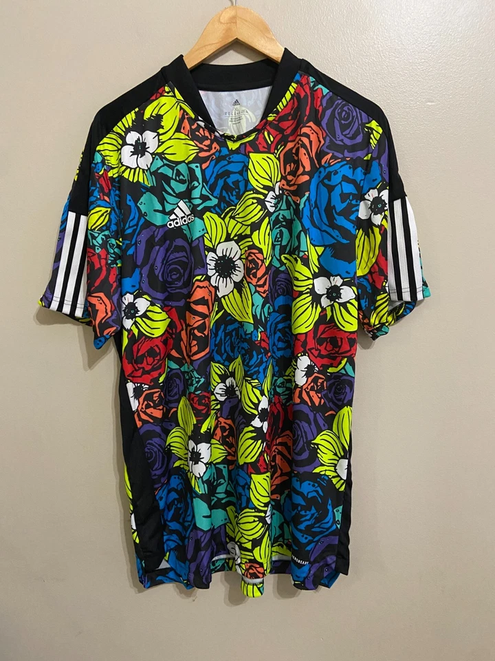 Adidas Originals Tiro Floral Soccer Jersey Multi color Men`s Size Large HC3929