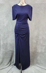 Diane von Furstenberg Gertrude Maxikleid Damen Small dunkelblau gerafft - Bild 1 von 12