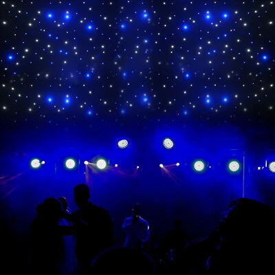Telón de fondo LED estrella escenario - 20x10FT LED estrella cortina fondo cielo estrellado DMX512 Foto 1 de 4