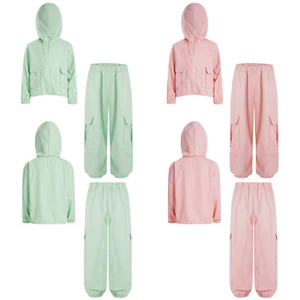 Kids Girls Sweatsuit Athletic Tracksuit Long Sleeve Jacket And Trousers Stage - Picture 1 of 27