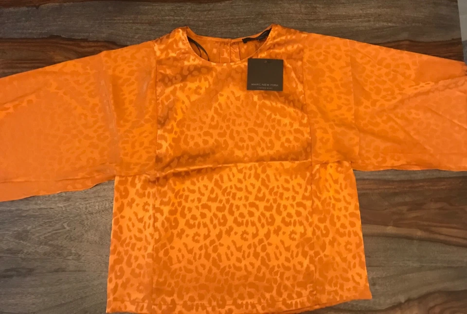 Marc New York estampado guepardo, top color cooper, talla S Foto 1 de 4