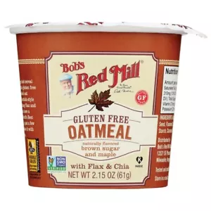 Bob's Red Mill Gluten Free Oatmeal - Brown Sugar and Maple 2.15 oz Cup - Picture 1 of 2