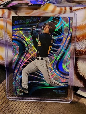 Brewers Tyler Black 2023 Panini Revolution Sliver Blue Refractor/99 - Image 1 of 2