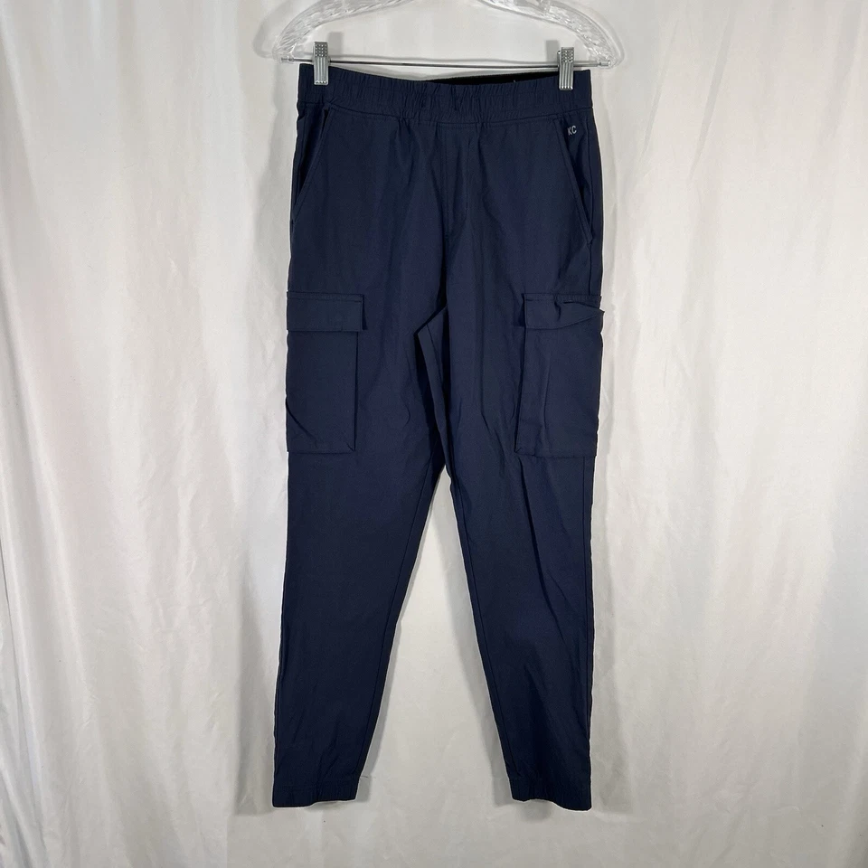 Pantalones de chándal Kenneth Cole Active para mujer pequeños azules bolsillos de carga Foto 1 de 4