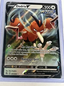Dodrio V 201/264 Fusion Strike Ultra Rare Holo Pokemon TCG Card NM - Picture 1 of 2