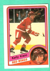 (1) KELLY KISIO 1984-85 O-PEE-CHEE # 56 RED WINGS  ROOKIE EX-MT CARD (H4995)