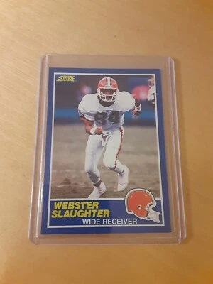 1989 Score #41 WEBSTER SLAUGHTER Cleveland Browns Football Card, WR, TD, (NM)  - Image 1 of 2
