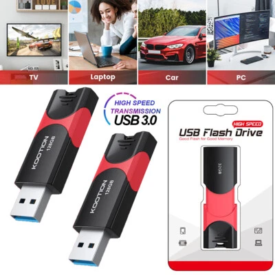 2Pack 128G/64G/32G USB Flash Drive USB 3.0 High Speed Memory Stick Zip Drive - Image 1 of 4