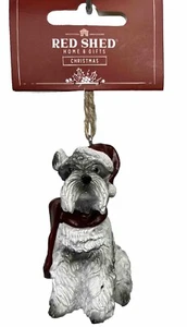 Red Shed Dog Christmas Ornament Resin Schnauzer Ornament Scottish Terrier NEW - Picture 1 of 7