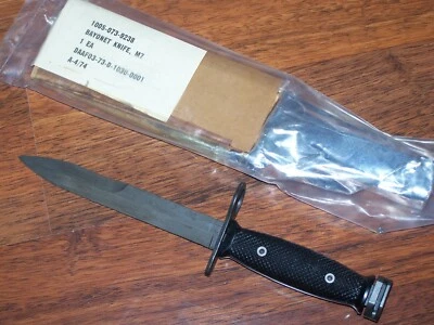Cuchillo Bayoneta M7 Edición 1973 Era de la Guerra de Vietnam Edición Militar Genuina Nuevo de Lote Antiguo Foto 1 de 2