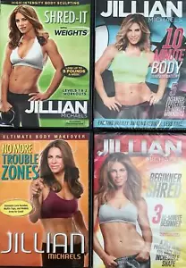 Jillian Michaels Fitness Workout 10 Minuten Body Shred Gewichte 4 DVD Posten - Bild 1 von 2