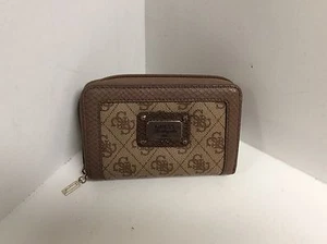 Guess Womens Wallet Organizer Beige Brown H11 - Picture 1 of 5
