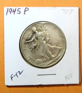1945-P Silber Walking Liberty Half Dollar schöne Münze - kostenloser Versand - Bild 1 von 2