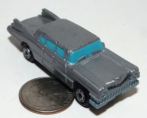 Small Micro Machine 1959 Cadillac Limousine in Gray (WORN) - Picture 1 of 4