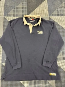 Vintage 90s Long Sleeve Polo Rugby Thermal Waffle Knit Tommy Hilfiger Size XL - Picture 1 of 14