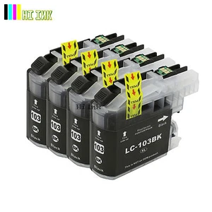 4PK LC103XL Black High Yield Ink For Brother MFC-J470DW MFC-J450DW MFC-J6920DW - Picture 1 of 1