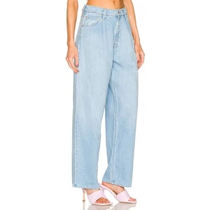 Mother SNACKS! The Pleated Fun Dip Puddle Cotton Jeans in Just a Nibble Size 28 - Picture 1 of 13