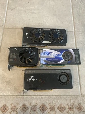 Lote de 4 EVGA Nvidia GeForce GTX 750Ti GTX 660 GTX 960 8800 GT - Imagem 1 de 4