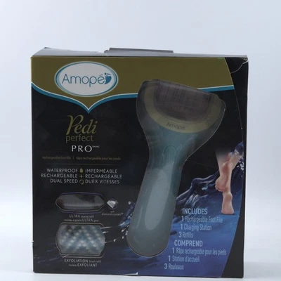 Amope Pedi Perfect Pro Waterproof Rechargeable Foot File (Used, Includes 2 New A - Image 1 of 4