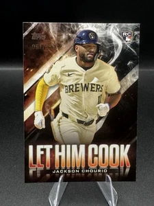 2024 Topps Update Let Him Cook Jackson Chourio /299 RC Milwaukee Brewers - Picture 1 of 3