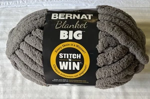 BERNAT Yarnspirations Blanket Big Yarn Gray Lot #26005 Crafts - Picture 1 of 7