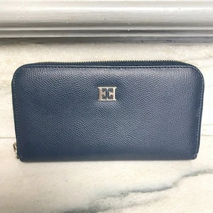 ESCADA Geldbörse blau Leder Continental Vintage - Bild 1 von 7