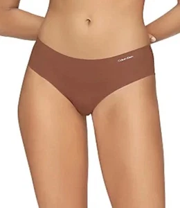 NEW Calvin Klein Invisibles Microfiber Seamless Hipster Panty D3429 Brown Size L - Picture 1 of 4