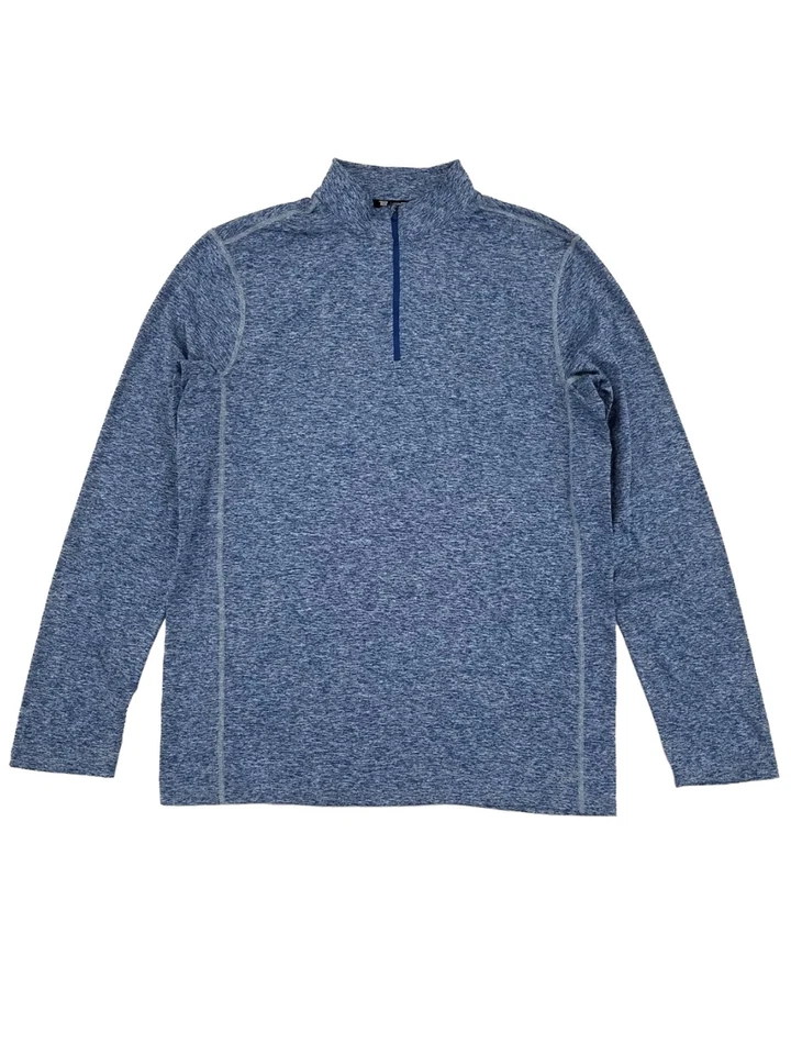 Sudadera Pullover Tek Gear Para Hombres Grande y Alto Azul Brezo DryTek 1/4 Cremallera XXLT Foto 1 de 1