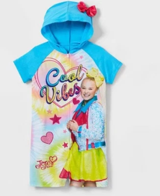 Novo com etiquetas Jojo Siwa Meninas Pijama Cobertor Dormitório Zíper Completo Com Capuz Com Zíper Tamanho 7-8 - Imagem 1 de 4