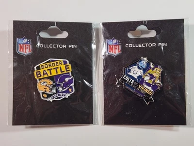 ¡Pins raros de los Minnesota Vikings! Packers Border Battle. Colts, ¡bonito! ¡Nuevo! Foto 1 de 4