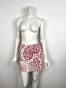 Vtg Moschino Jeans Strawberry Print Mini Skirt S 40 - Picture 1 of 8