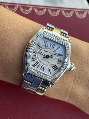 Reloj Cartier Roadster Diamantes 2510 Automático Cal.3110 Hombre 38x44mm Hecho en Suiza Foto 1 de 4