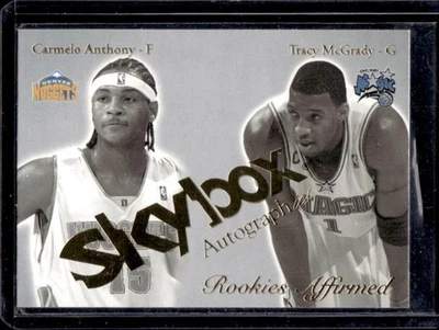 2003-04 Skybox Autographics Carmelo Anthony Tracy McGrady Rookies Affirmed #1RE - Image 1 of 2