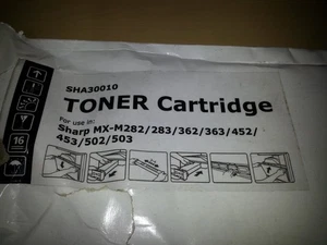 TONER CARTRIDGE SHA30010 FOR SHARP MX- M282 283 362 363 452 453 502 503 BLACK - Picture 1 of 5