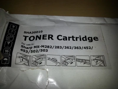 TONER CARTRIDGE SHA30010 FOR SHARP MX- M282 283 362 363 452 453 502 503 BLACK - Image 1 of 4
