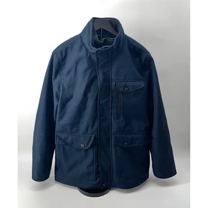 Andrew Marc New York Mens Jacket Coat Full Zip Button Up Navy Medium - Picture 1 of 9