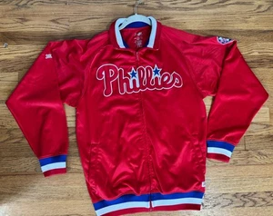 Philadelphia Phillies Stitches Red Full Zip Up  Jacket Adult Size Large - Picture 1 of 9