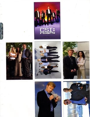 CSI: MIAMI  TV SHOW    CUSTOM  NOVELTY TRADING CARD 6 CARDS   SET - Image 1 of 2