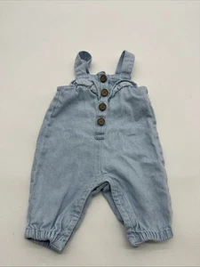 Old Navy Overalls Youth Girl 3M Blue Button..#30570 - Picture 1 of 6