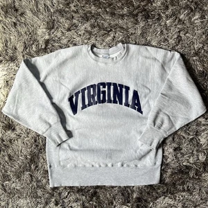 Felpa vintage anni 80 Champion Reverse Weave University of Virginia taglia L USA - Foto 1 di 20