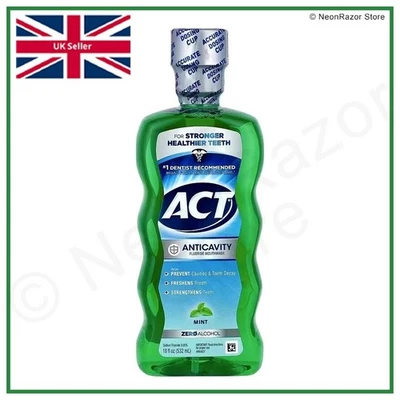 ACT Anticavity Fluoride Mouthwash Mint Alcohol Free Ellie Phillips 18fl oz 532ml